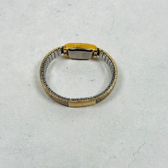 VTG Pulsar Watch Womens 17mm Gold Tone Quartz 1N01-5E00 New Battery Stretchy - Picture 8 of 12